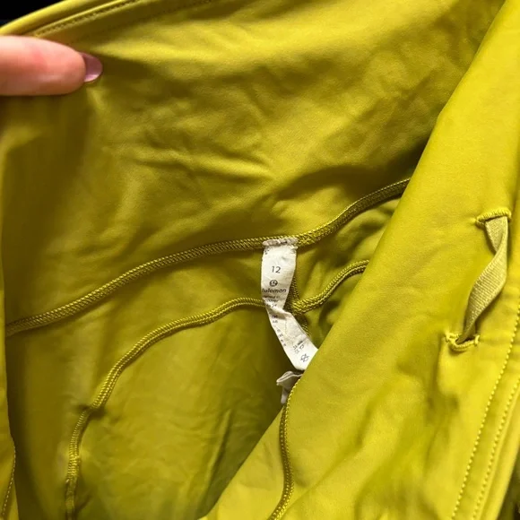 Lululemon Fast and Free Tight II 25" *Non-Reflective Nulux Golden Lime Sz 12